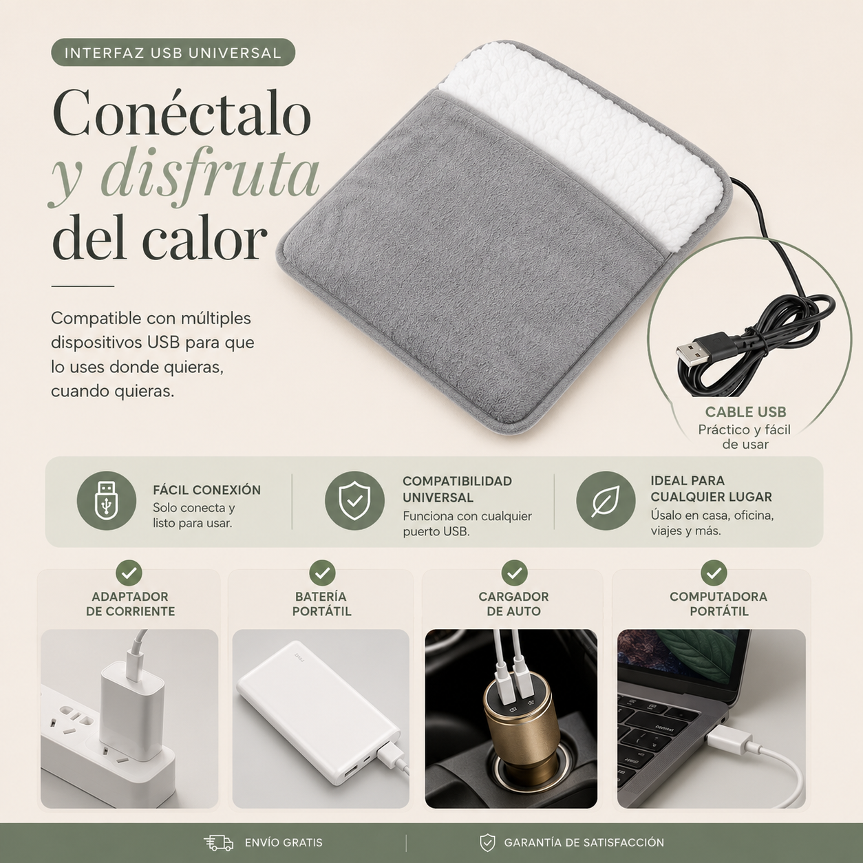 WarmNest™ Calienta Pies Electrico USB