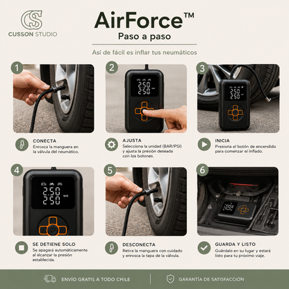 AirForce™ | Compresor de Aire Portátil Inalámbrico