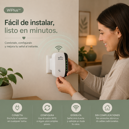WiPlus™ Repetidor de señal Wi-FI