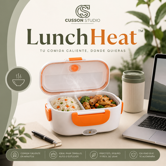 LunchHeat™ | Lonchera Eléctrica Portátil 2 en 1
