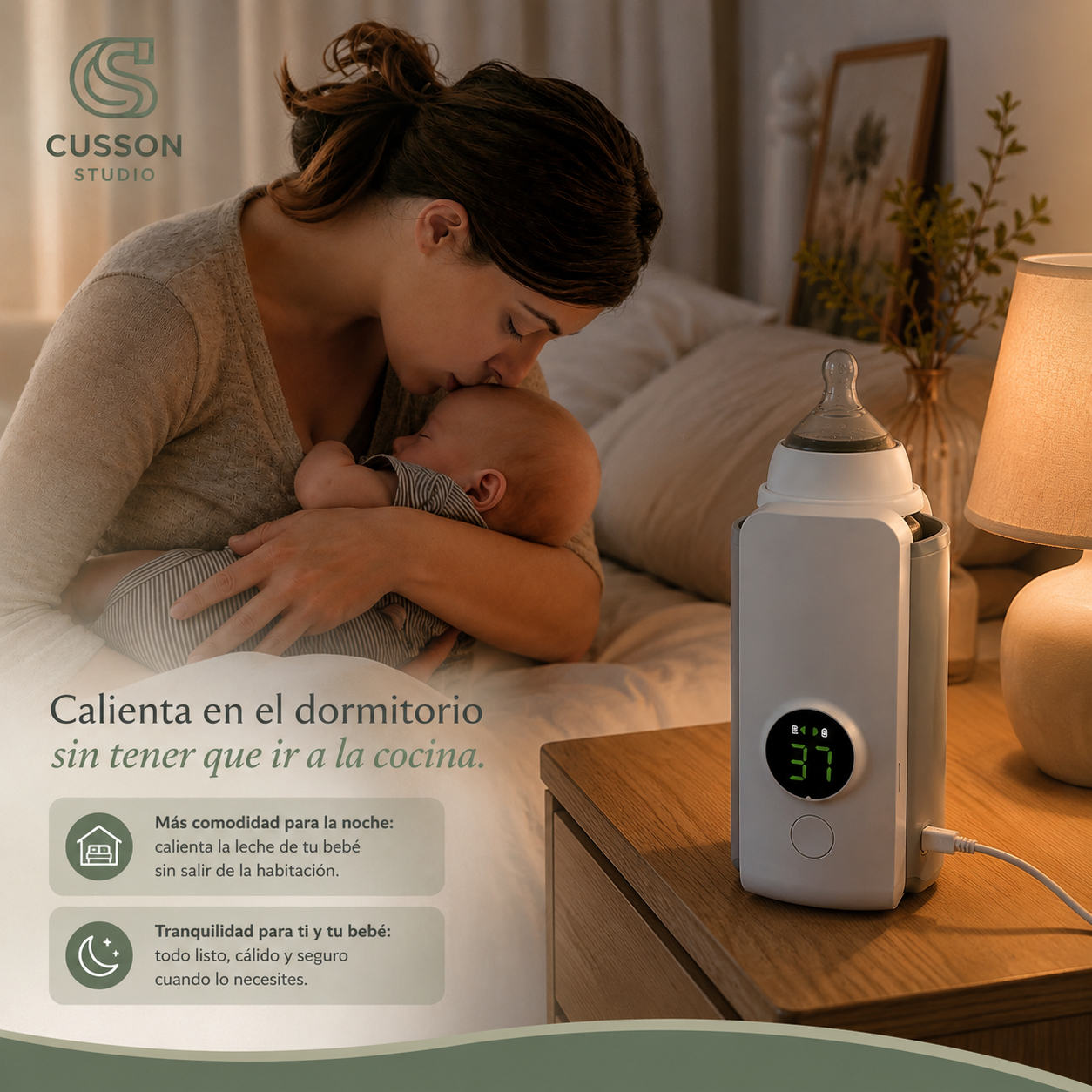 BebéCalma™ | Calienta Mamaderas Portátil con USB