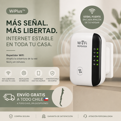 WiPlus™ Repetidor de señal Wi-FI