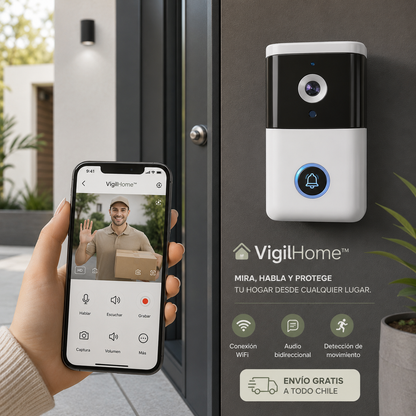 VigilHome™ | Timbre Inalámbrico WiFi HD