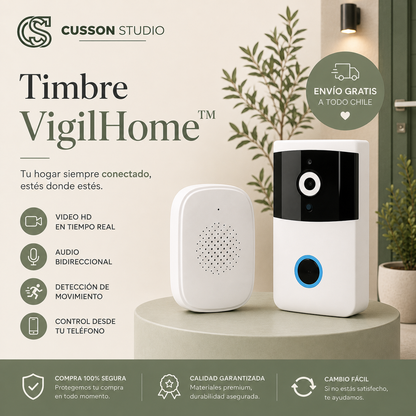 VigilHome™ | Timbre Inalámbrico WiFi HD