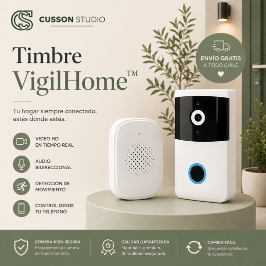VigilHome™ | Timbre Inalámbrico WiFi HD