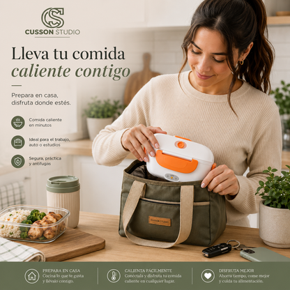 LunchHeat™ | Lonchera Eléctrica Portátil 2 en 1