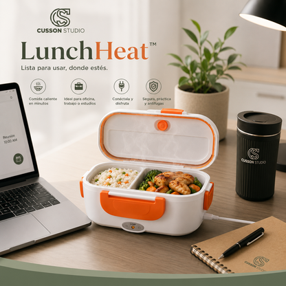 LunchHeat™ | Lonchera Eléctrica Portátil 2 en 1