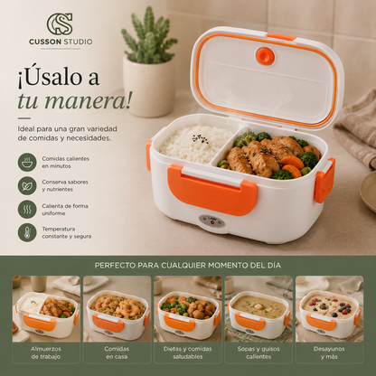 LunchHeat™ | Lonchera Eléctrica Portátil 2 en 1