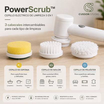 PowerScrub™ | Cepillo Eléctrico 5 en 1