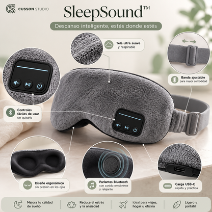 SleepSound™ | Antifaz Bluetooth con Audífonos