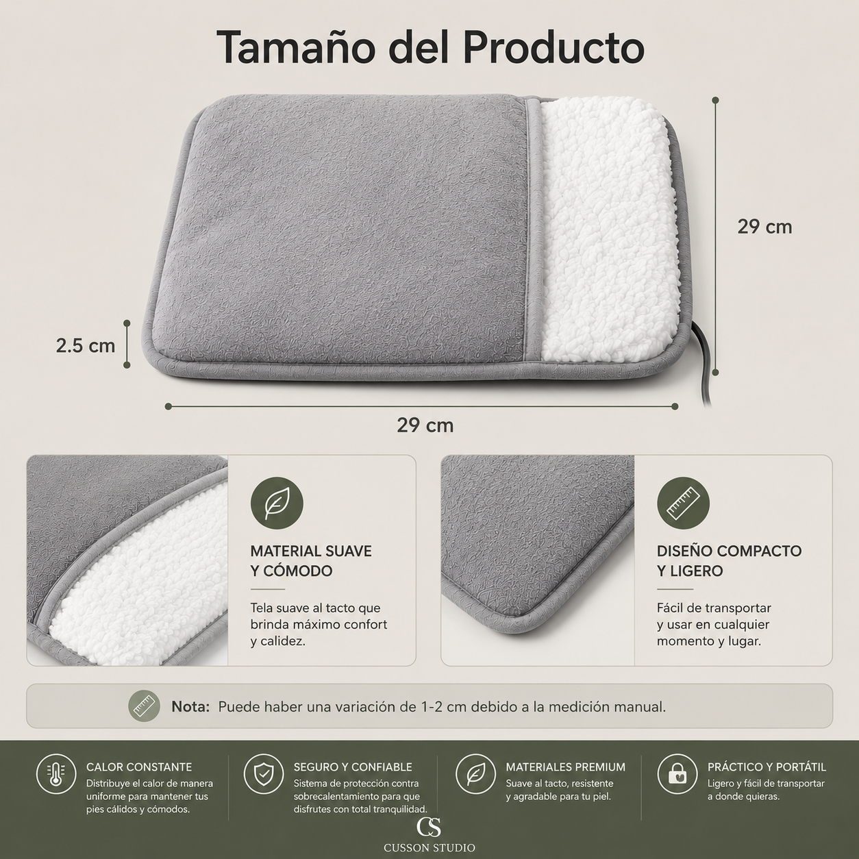 WarmNest™ Calienta Pies Electrico USB